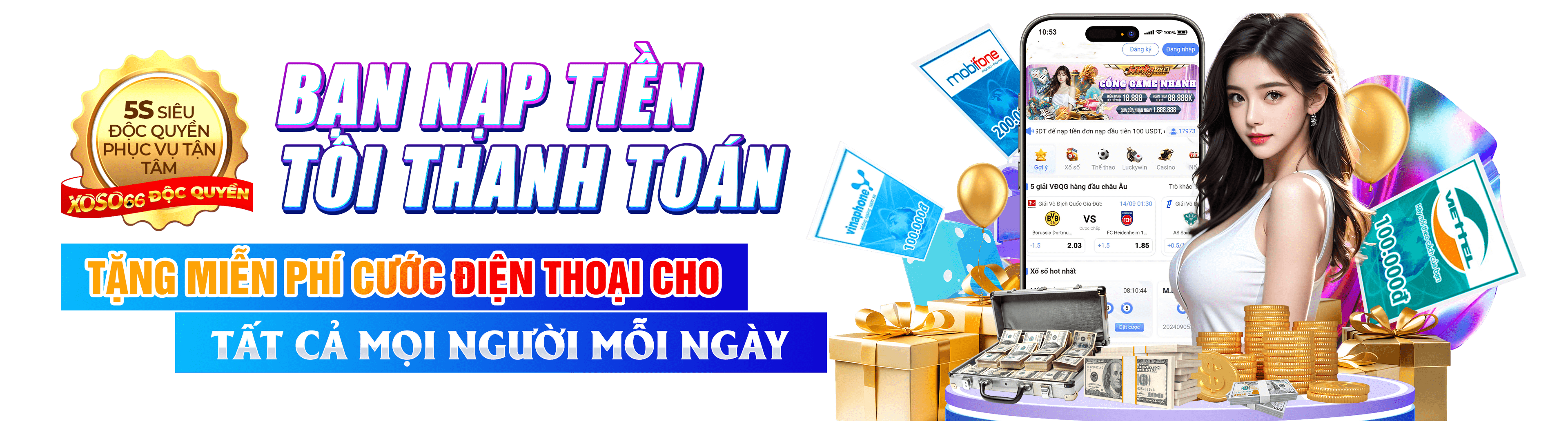 Hình ảnh quảng cáo của vf88 hiển thị nền tảng và các lợi ích
